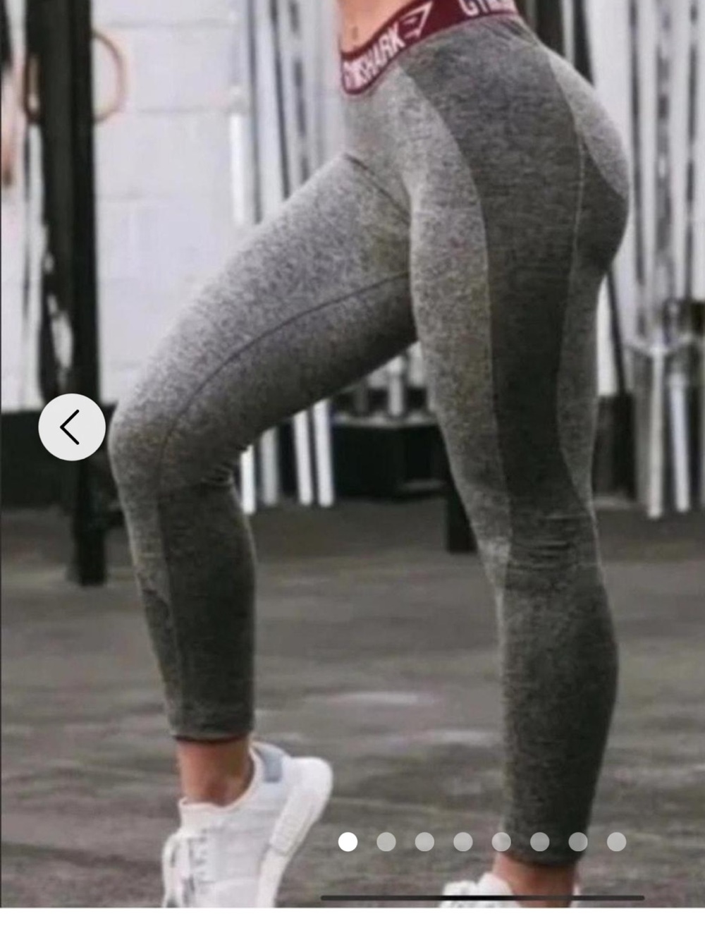 Gymshark Flex Low Rise Leggings Women's Size L Dry Moisture Wick Waistband Logo